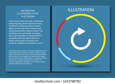 Update vector icon , lorem ipsum Flat design