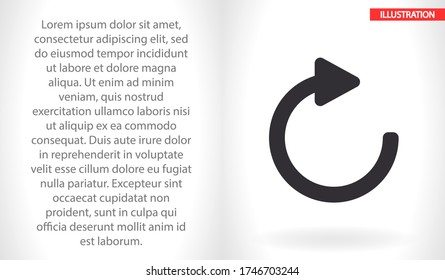 Update vector icon , lorem ipsum Flat design