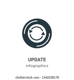 Update vector icon on white background. Flat vector update icon symbol sign from modern infographics collection for mobile concept and web apps design.