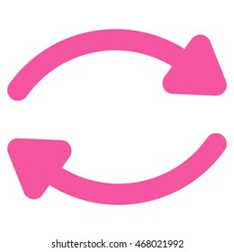 Update vector icon. Style is outline flat icon symbol, pink color, white background.