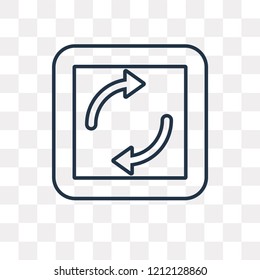 Update vector outline icon isolated on transparent background, high quality linear Update transparency concept can be used web and mobile