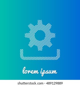 Update White stroke fill with blue & green gradient background Icon / Logo Design