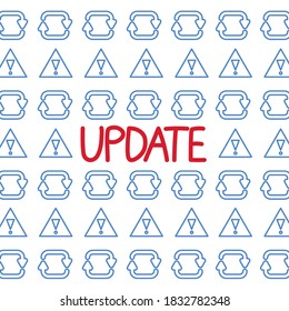 update word concept pattern - vector illustration