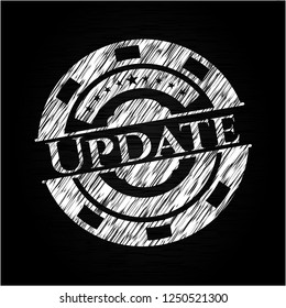 Update written on a blackboard