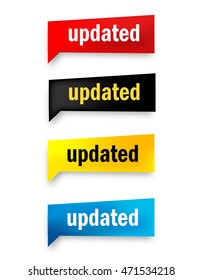 updated button talk bubblecollectionisolatedonwhite