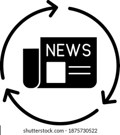 Updated news icon , vector