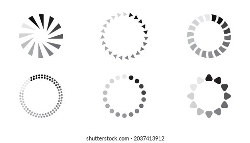 	
Updated Progress Circle Bar Set Icon Vector. Loader Symbol Button. Load Progress Bar For App, Websites, UI. Upload Status Collection Or Download Round Process Is Shown. Web Page Elements. 