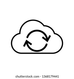 Updates cloud sign. Cloud storage icon