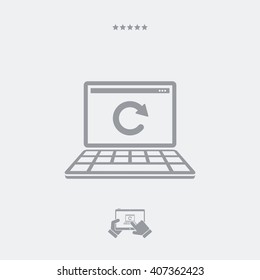 Updates computer vector icon