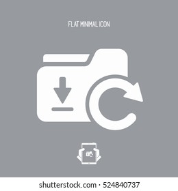 Updates folder - Flat minimal icon