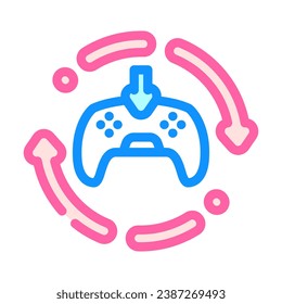 updates game development color icon vector. updates game development sign. isolated symbol illustration
