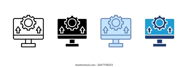 Atualiza a Coleção de Vários Estilos do Conjunto de Ícones