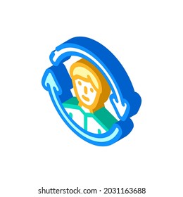 updating employee isometric icon vector. updating employee sign. isolated symbol illustration