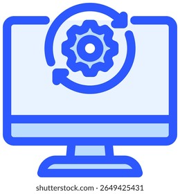 Updating Icon. Computer System Update icon symbol. Vector illustration