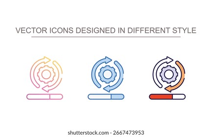 Updating icon design with white background stock illustration