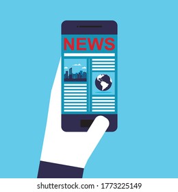 Updating news on mobile device-Technology-Digital Innovation Technology connecting people. Vector design