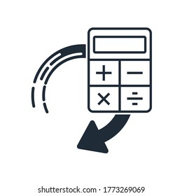 Actualizando estadísticas. Icono del vector aislado en fondo blanco.