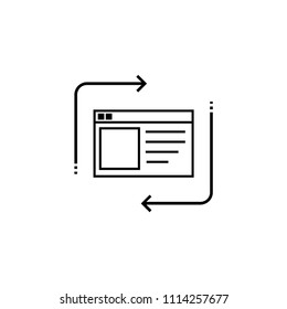 Updating the web browser window
