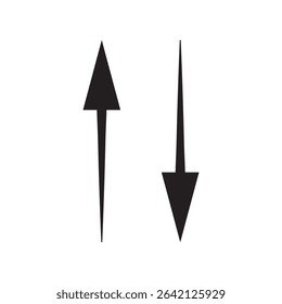 Up-down arrow icon isolated on white background. Multimedia symbol modern, simple, vector, icon for website design, mobile app, Ui. Vector Illustration