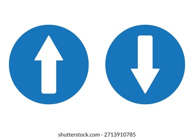 Aufwärtspfeil-Symbol einzeln auf weißem Hintergrund. Multimedia-Symbol modern, einfach, Vektor, Symbol für Website-Design, mobile App, Ui. Vektorgrafik