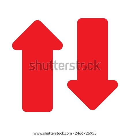 Up-down arrow icon. Symbols of moving up and down