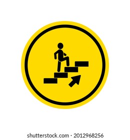 up-down stairs icon on white background