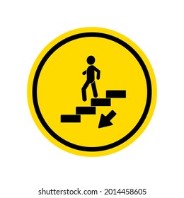 up-down stairs icon on white background