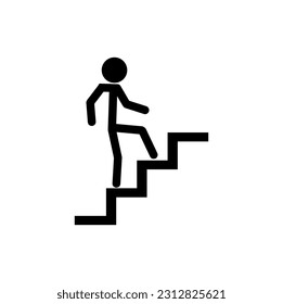 up-down stairs icon on white background