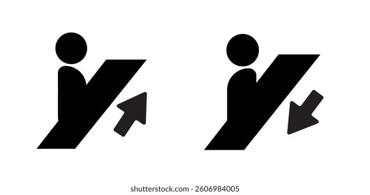 up-down stairs icon on white background