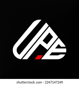 Logo de la carta UPE diseño creativo con gráfico vectorial, logotipo UPE simple y moderno.