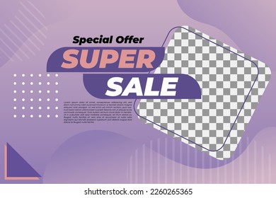 uper sale banner template design, Big sales special offer. end of season party  Liquid color background design. Fluid gradient composition. Creative illustration for poster 