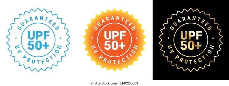 UPF icon. Ultraviolet Protection Factor sign. Ultra violet sun rays protection symbol. Vector illustration. 