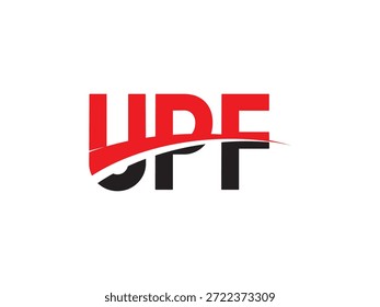 Letras de la UPF aisladas en el fondo blanco, logotipos del Vector