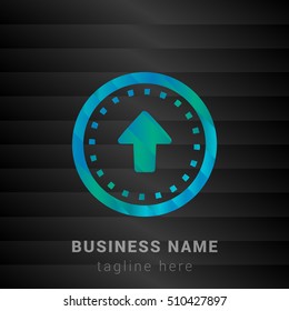 Upgrade Blue,Green and Black silk fashion premium icon / Logo