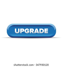 Upgrade button blue vector