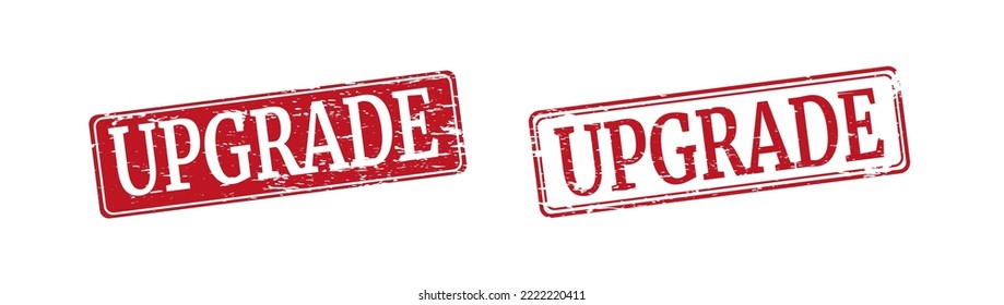 Upgrade grunge rubber stamp set on white background, vector illustration