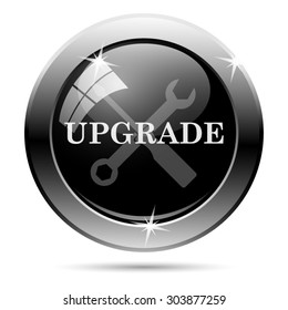 Upgrade icon. Internet button on white background. EPS10 vector 