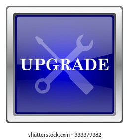 Upgrade icon. Internet button on white background. EPS10 vector.
