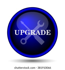 Upgrade icon. Internet button on white background. EPS10 vector