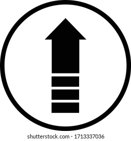 Upgrade-Symbol auf weißem Hintergrund. Flachstil. Upgrade-Icon für Ihr Website-Design, Logo, App, UI. schwarzes Symbol. Pfeil nach oben Schild.