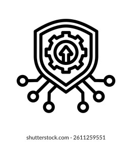 Upgrade Line Vector Illustration On White Background.