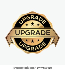 UPGRADE  logo badge design vector