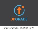 Upgrade Logo Template for Your Business, up Arrow in the circle. up arrow logo mark