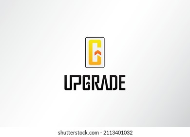 Upgrade Logo Template For Your Business. Incorporated Arrow Into Letter G