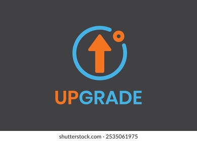 Upgrade Logo Template for Your Business, up Arrow in the circle. up arrow logo mark