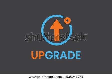 Upgrade Logo Template for Your Business, up Arrow in the circle. up arrow logo mark