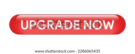 Upgrade now button, red color white text glossy web button