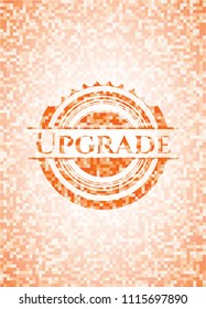 Upgrade orange mosaic emblem