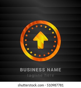 Upgrade Orange, Yellow and Black silk fashion premium icon / Logo