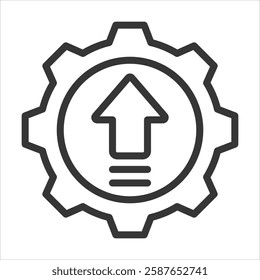 Upgrade Outline Icon Vector Illustration